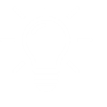 Lightbulb Icon- White